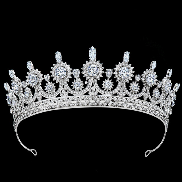 6.5cm Tall CZ Crystal Wedding Bridal Queen Princess Prom  display picture 1