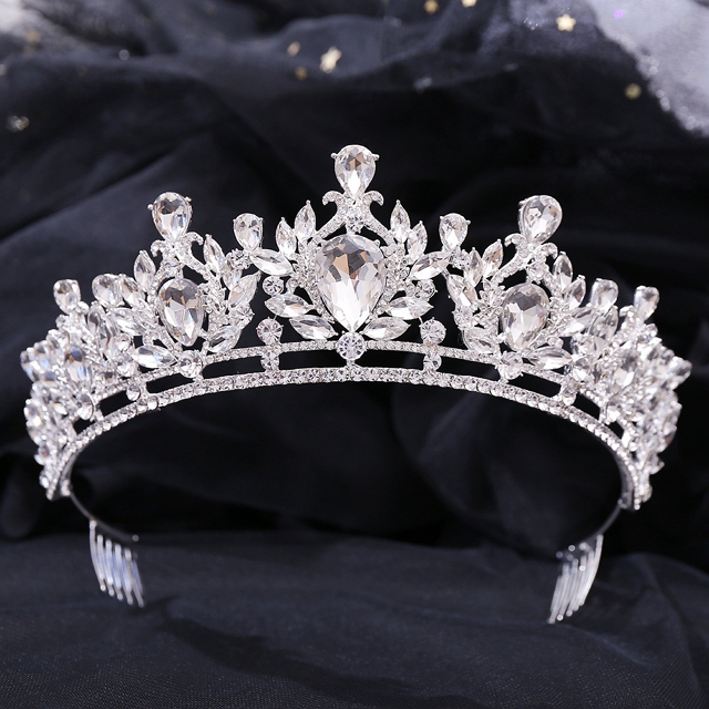 6.3cm Tall Crystal Large Wedding Queen Princess Prom Tiara  display picture 1