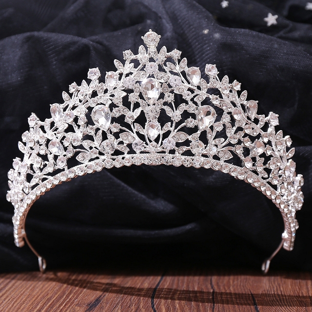 7.3cm Tall Large Crystal Tiara Crown Wedding Queen Princess  display picture 1